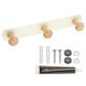 thumbnail image 1 of Perchero de pared de 7.9 pulgadas, ganchos para abrigos montados en la entrada con 3 ganchos para colgar ropa, toallas, sombreros, llaves, bolsas, blanco, 1 of 6