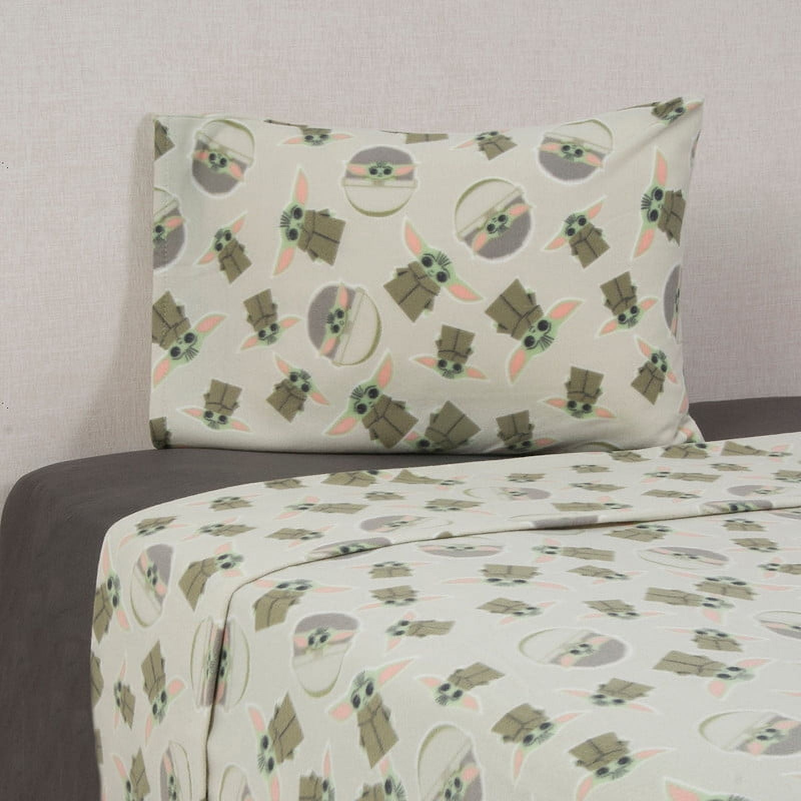 Juego De Sábanas Polar 1.5 Plaza Star Wars Mandalorian