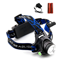 Genérico - Linterna Frontal Led Cabeza Recargable 1600 Lúmenes Linterna Negro Luz Negro