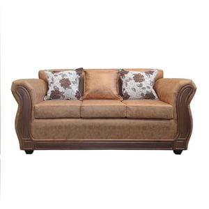 América Decora - Sofá Con Resorte Estructural 3 Personas Eleonor Envejecido Terracota X