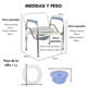 thumbnail image 2 of Silla Inodoro Baño Portátil Agarradera Adulto Mayor Ajustable, 2 of 8