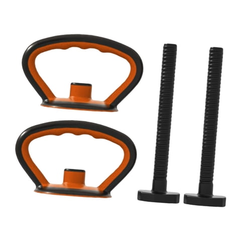 Magideal - Agarre De Mango De Pesa Rusa, Agarre De Mancuerna, Agarre De Pesa Rusa, Agarre De Pesa Para Entrenamiento Físico Al Aire Libre, Levantamiento De Pesas Negro 2 Mangos 2 Varillas
