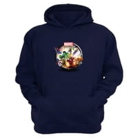 Genérico - Polerón Canguro Logo Comic Vs Capcom Azul Marino Talla Xs Unisex