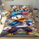 thumbnail image 1 of Pato Donald Marinero Conjunto de sábanas temático, trío de piezas, cómodo y amigable con la piel, diseño único, regalo de decoración para el hogar para familiares, amigos y fans, 90 cm * 190 cm, 1 of 6