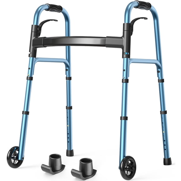 Andador Plegable HOLYHEAL de Aluminio Capacidad 159 kg Azul