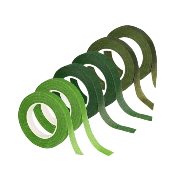 Cintas florales, cinta de floristería, envoltura de ramos de boda, envoltura de tallos DIY, cinta de flores para hacer tarjetas, embalaje de regalos, corona, decoración del hogar 6 piezas