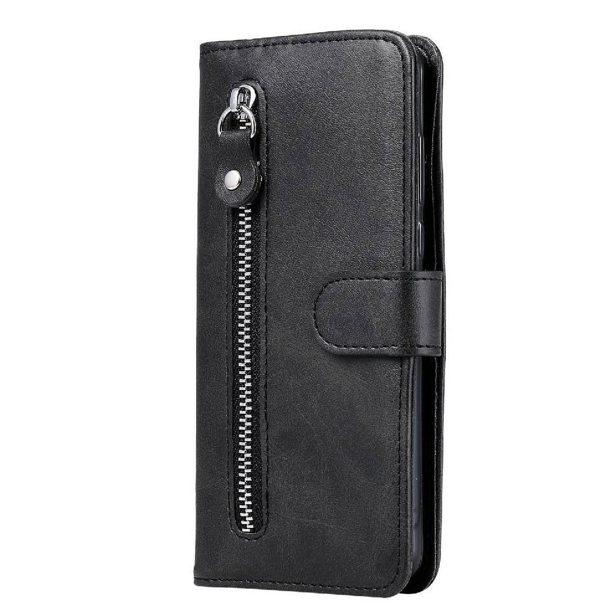Gangxun - Funda Con Cremallera Para Xiaomi Redmi Note 10 Pro, Carcasa Cartera De Cuero Pu Con Soporte Y Tarjetero