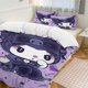 thumbnail image 1 of Kuromi Quilt Set Thicken Soft 3 Pieces Bedding Set All Season Duvet Cove with 2 Pillowcases for Adult Women Girls Teens Home Room Decor, 1 of 5