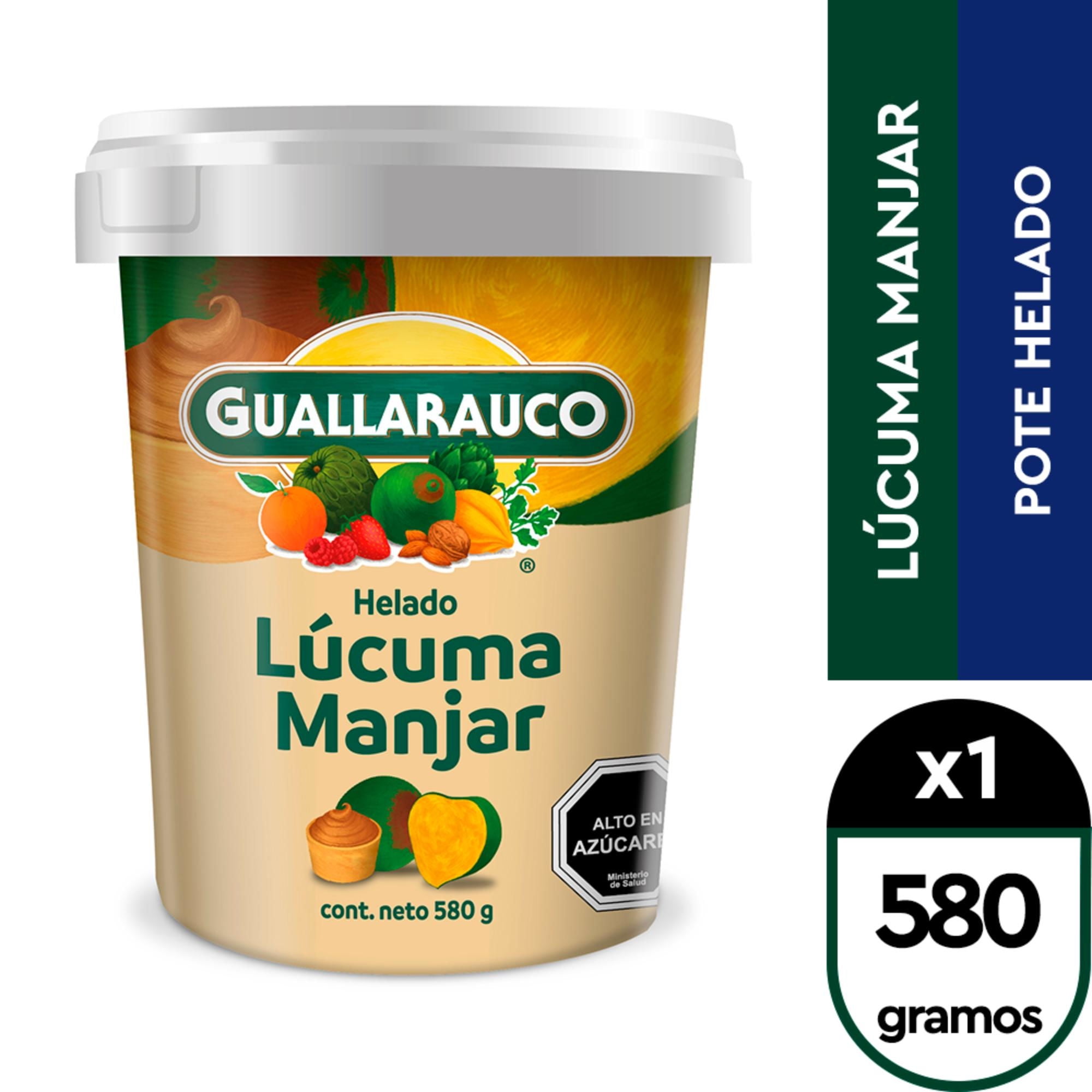 Helado Sabor Lucuma Manjar Pote 580 g Guallarauco