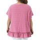 thumbnail image 3 of Agnes Orinda Camisetas de Día de San Patricio para Mujer Tallas Grandes Escuela Universidad Dobladillo en Capas Cuello Redondo Manga Corta Blusa Casual de Verano Flowy 4X Rosa, 3 of 6