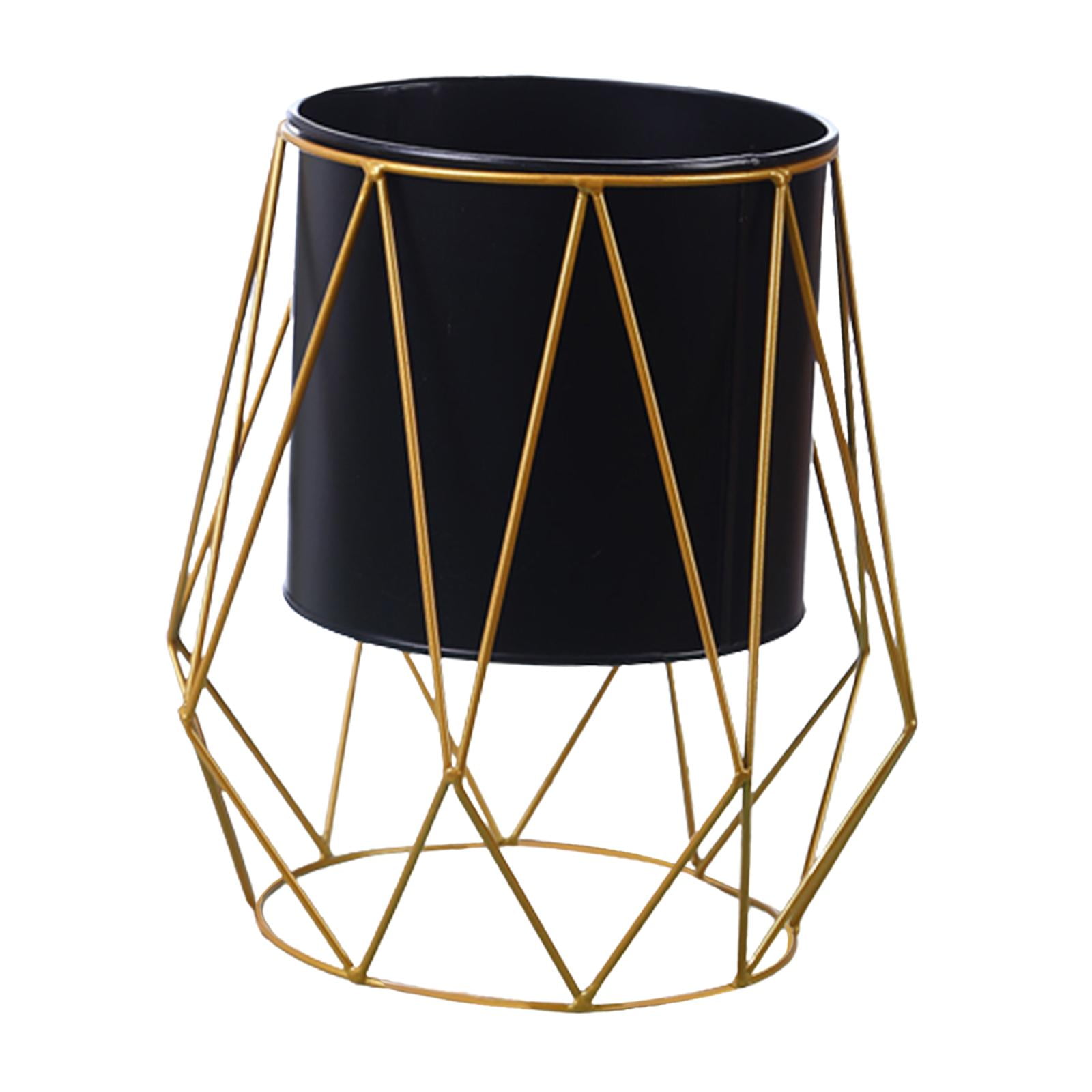 Magideal - Soporte De Jardinera De Metal, Soporte Para Maceta, Soporte Para Florero, Soporte Decorativo Moderno Para Maceta, Soporte Para Flores Para Decoración Negro Geométrico