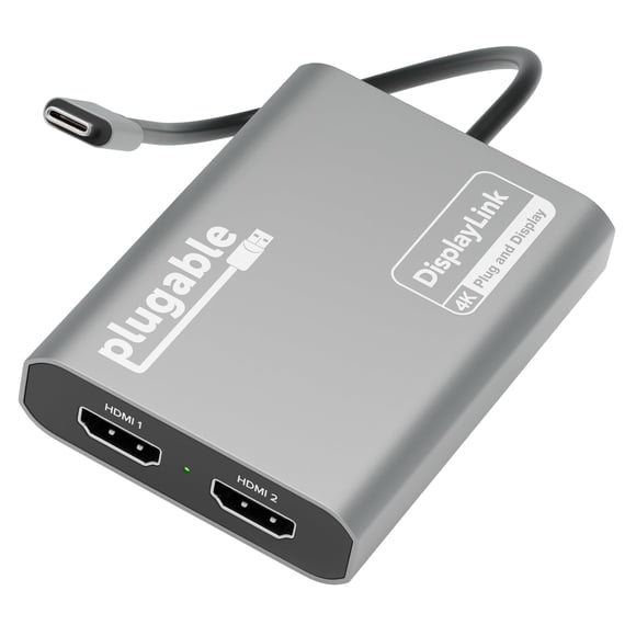 Adaptador USB C a HDMI, doble monitor, conectable, 4K, 60 Hz, Mac