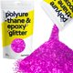 thumbnail image 1 of Brillantina Hemway para Resina Rosa Fucsia 100 g Extra Gruesa, 1 of 7