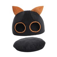 Ioensy - Cat Bed Pet Sumplies Kennel Cat Nest Semi Cerrado Para Perros Gatitos Puppy M Negro