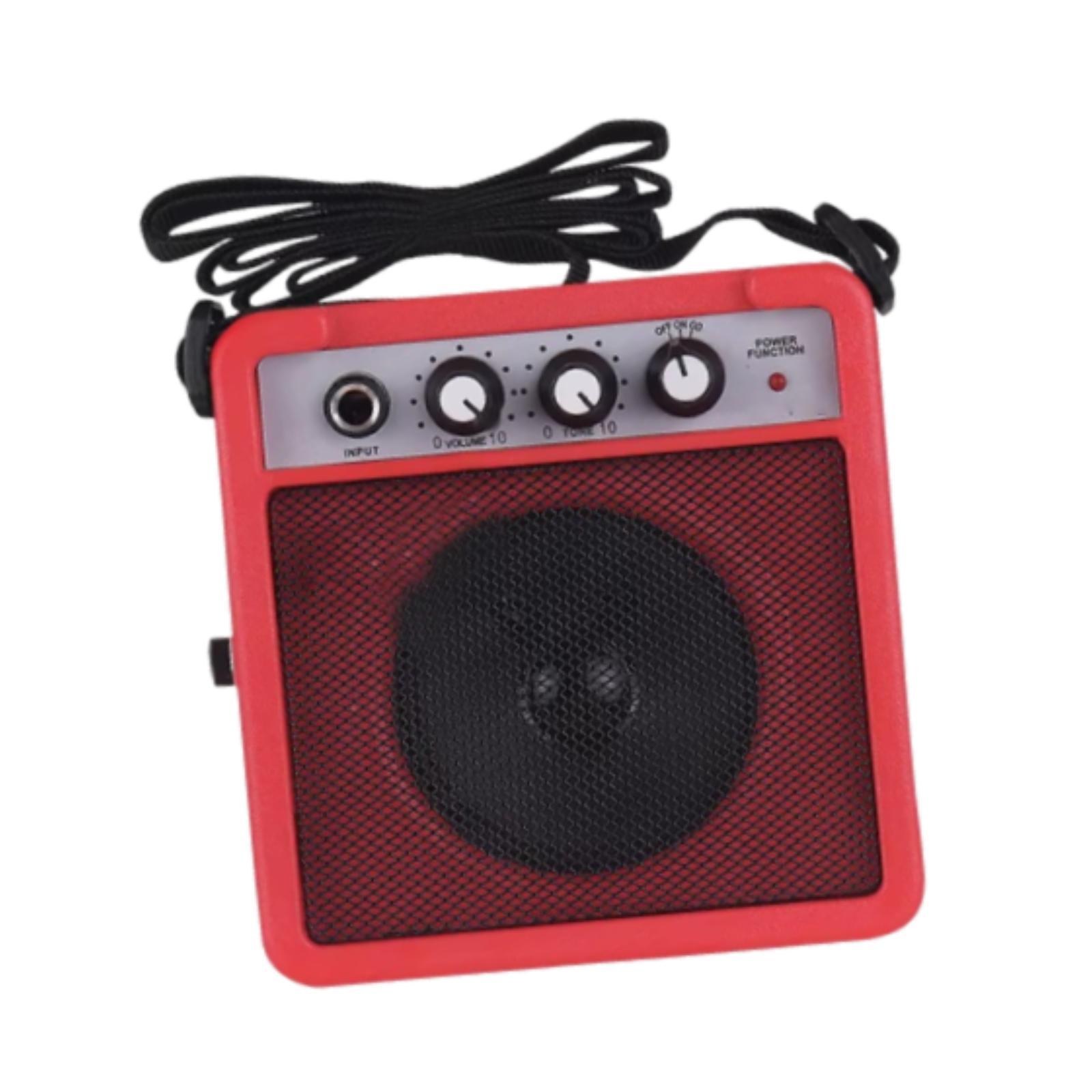 Magideal - Amplificador De Guitarra Eléctrica Equipo De Música Compacto Altavoz De Guitarra Portátil Versátil Amplificador De Guitarra Eléctrica Para Práctica Rojo