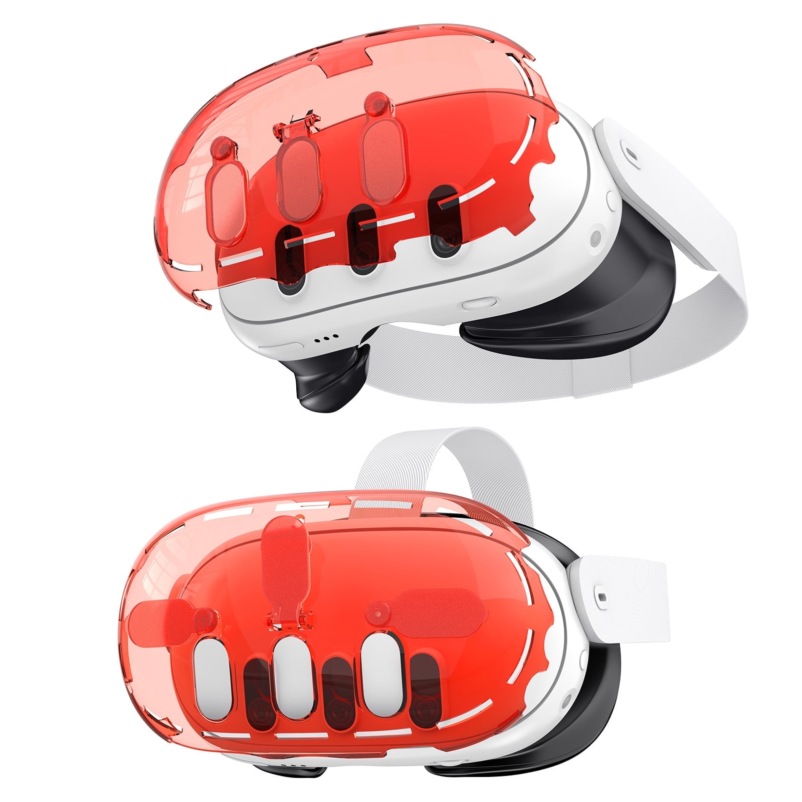 Funda Protectora Aaronmei Crystal Transparente Roja