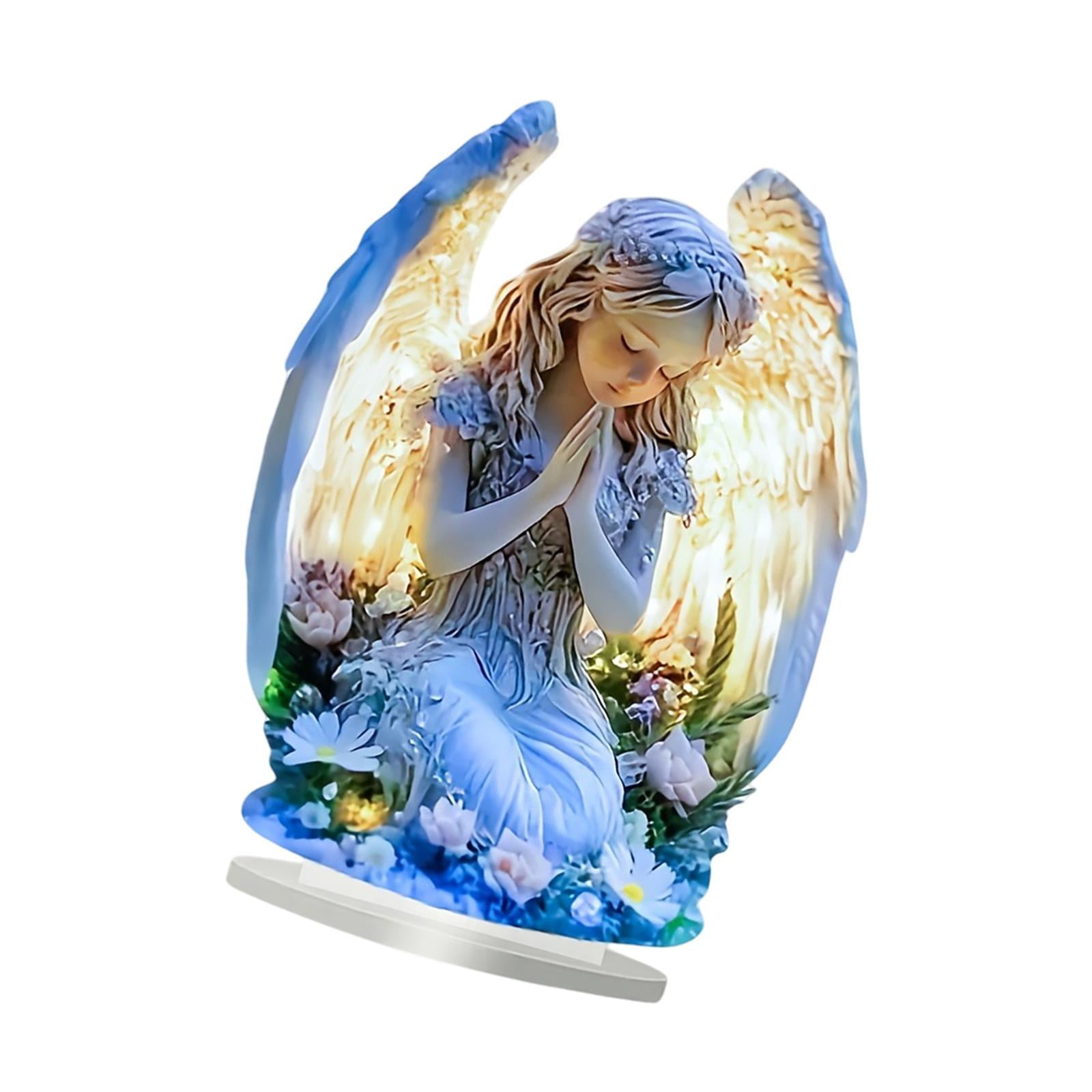 Bothyi - Letrero Acrílico De Ángel Rezando 2d Con Base, Adorno De Escritorio Para Mesa, Escritorio, Cafetería, Estilo B