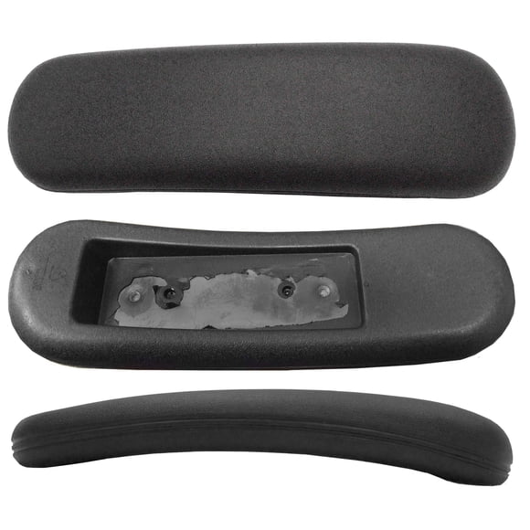 Almohadillas de reposabrazos para silla Chairpartsonline 24 cm negro - juego de 2