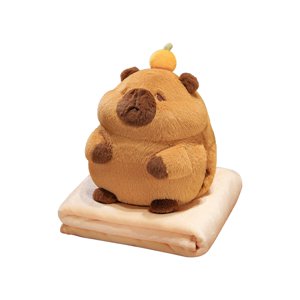 Magideal - Carpincho De Peluche De Juguete, Almohada De Felpa De Capibara Para Acurrucarse, Lindo Juguete De Acompañamiento, Decoración De La Habitación De Los Marrón Con Manta