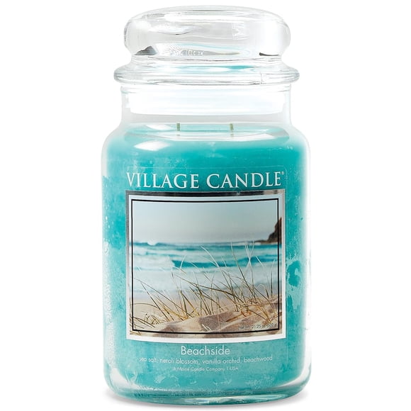 Vela perfumada Village Candle Beachside, tarro de boticario de 625 ml