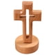 thumbnail image 5 of Figuritas Coleccionables De Adorno De Cruz De Madera Para La Decoración Del Hogar De La Iglesia Base Redonda, 5 of 5