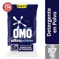 Detergente En Polvo Ultra Power Bolsa 8,7 Kg Omo