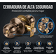 thumbnail image 3 of Cerradura Puerta Principal Acero Inoxidable Circular Bronce, 3 of 5