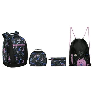 Pack Top Escolar Mujer Space Cat Negro Head