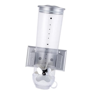 Bothyi - Dispensador De Cereales De 1,5 L Para Alimentos Secos, Montado En La Pared, Para Frutos Secos, Azúcar Y Snacks, Color Plateado.
