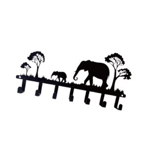 Bothyi - Soporte Para Llaves De Pared, Gancho Organizador Resistente De Hierro Para Dormitorio, Cocina, Puerta, Elefante