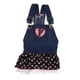thumbnail image 1 of Patrón de corazón lindo Mascota Perro Gato Denim Gasa Falda Vestido de vestir M, 1 of 5