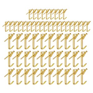 Bothyi - 120 Piezas Ganchos Para Cuadros Con Clavos De Metal Para Paredes Duras Pared De Tela De Joyería