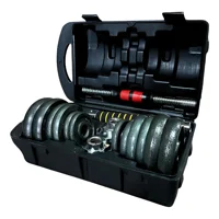 Linea Sport - Set Mancuernas Disco Fierro Con Maleta 20Kg