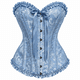 thumbnail image 2 of Corset Estilo Victoriano Con Broches Ajustable Disfraz Mujer celeste L, 2 of 3