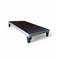 Muebles Barcelona - Base De Cama Europea 1.5 Plazas Felpa Gris