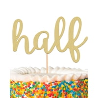 Adorno Para Tartas Myamped Con Purpurina Dorada Para 1/2 Tarta De Cumpleaños