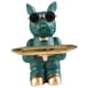 thumbnail image 3 of Escultura De Perro Nórdico Estatua Baratijas Para Sala De Estar Pasillo Decoración Del Hogar Verde, 3 of 5