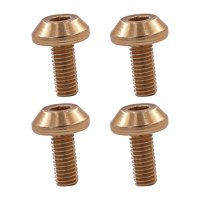 Magideal - 4X Jaulas Para Botellas De Agua Tornillo Para Bicicleta Tornillo Para Hervidor De Agua, Tornillo Para Soporte De Botella De Agua De Montaña De Aleació Oro