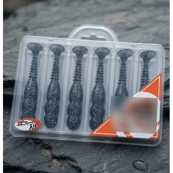 Pack 6 Señuelos Reins Fat Rockvibe Shad 4" Color Azul Sardina – Vinilo