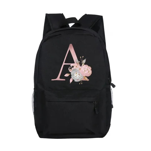 Personalized Girls School Bags Custom Letter with Name Print Backpack Kindergarten Children Schoolbag Teenage Kids Daypack Gifts