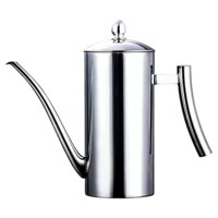 Magideal - Tetera De Té, Hervidor De Café, Calentador De Agua Y Leche Para El Hogar, Duradero, Grueso, De Acero Inoxidable, Vintage, Surtidor Largo, Tetera, Agua 700Ml