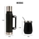 thumbnail image 3 of Termo De Acero Inoxidable 1.3 Litros + Mate 236ml Con Bombilla Color Blanco, 3 of 6