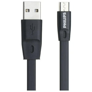Philips - Cable Usb A Micro Usb 1.2Mts Flat Negro 2518C