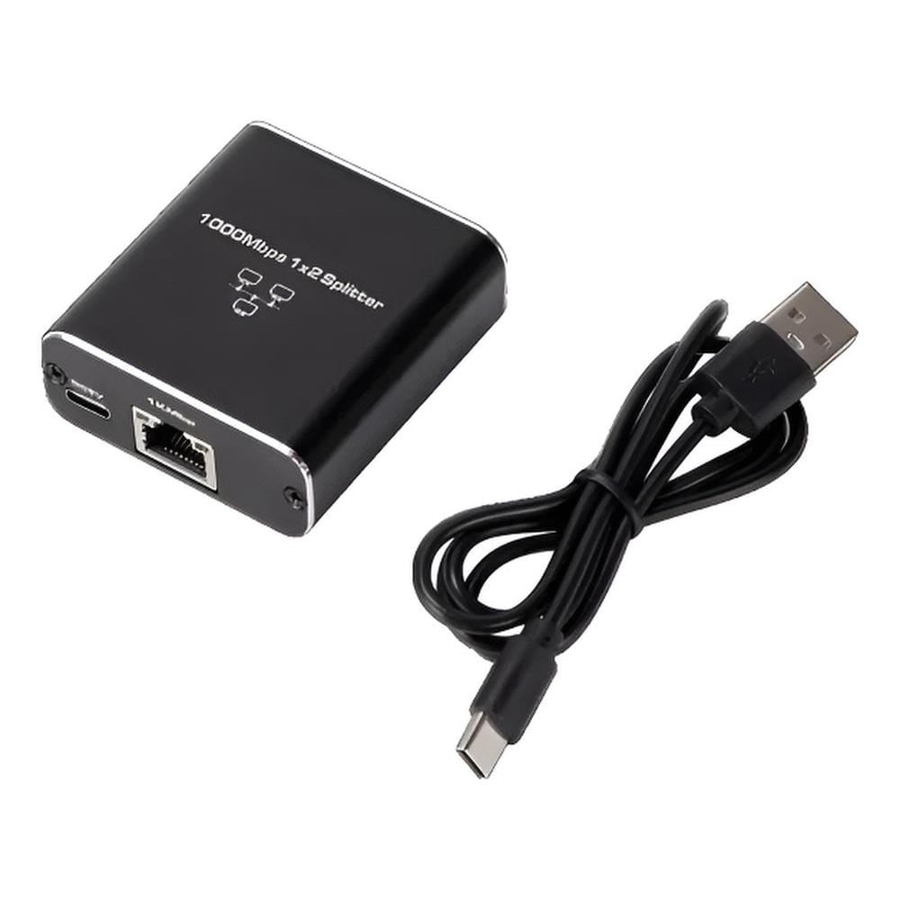 Eon - Adaptador Splitter 2x1 Ethernet Red Rj45 Lan 100/1000mbps