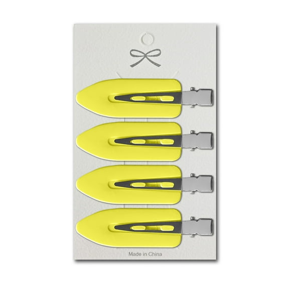 Clips Skincare Para Cabello Flequillo Color Amarillo 4 Ud