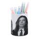 thumbnail image 1 of Nirvana-theme Cylinder Pen Holder Pencil Organizer with Flannel Lining PVC Leather Material Cardboard Base for study work 10*8CM, 1 of 6