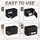 thumbnail image 5 of Uxcell Caja de Pañuelos Rectangular con Bandeja de Almacenamiento, 9.8x5.3x6.7" Organizador Decorativo de Cuero PU para Baño, Encimera, Dormitorio, Oficina en Casa, Mesita de Noche, Negro, 5 of 7