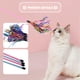 thumbnail image 3 of Gato Juguete Varita 2PCS Interactivo Gato Pluma Juguete Gato Atraedoes con Sound Papel Borlas y Suave Line Tube, 3 of 7