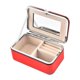 thumbnail image 5 of Cuero De La PU Titular De Almacenamiento De Joyas Anillo Collar Organizador Caja Caja Rojo, 5 of 5