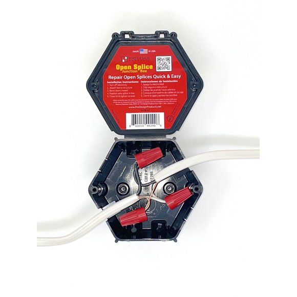 Empalme abierto de productos Junction Box Pro Design Products, paquete de 10
